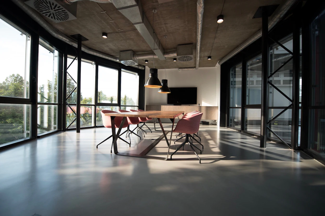 Corporate boardroom and meeting space accompanying HECKRON's Government Affairs & Regulatory Harmony